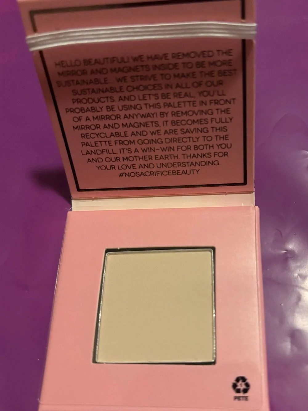 ATHR Beauty Pink Compact with Gold Geometric Detail